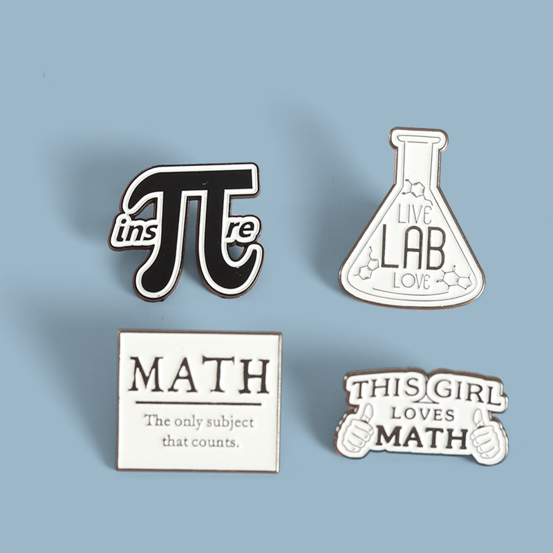 Tuxedo Lapel Pin - 数学化学記号ブローチピン創造性教育テーマメタルバッジラペルピンバッグスカーフバックル襟針アクセサリー