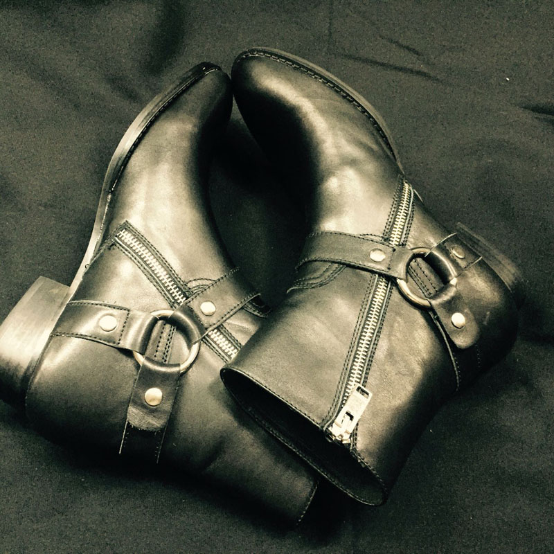 Men Formal Wear With Boots - 男性本革手作りブティックウェッジドレスパーティー高級デニムブーツ黒アンクルバックルストラップジッパーブーツ靴ブーツ