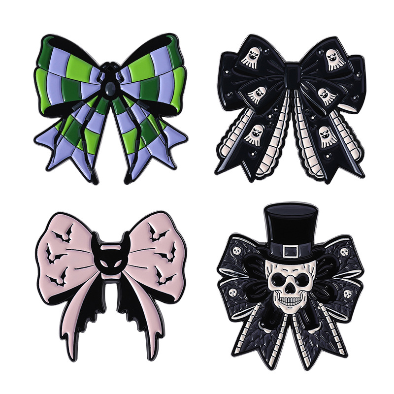 ハロウィンテーマブローチピンかわいいちょう結び形状スカルスケ - Tuxedo Lapel Pin のレビューと価格
