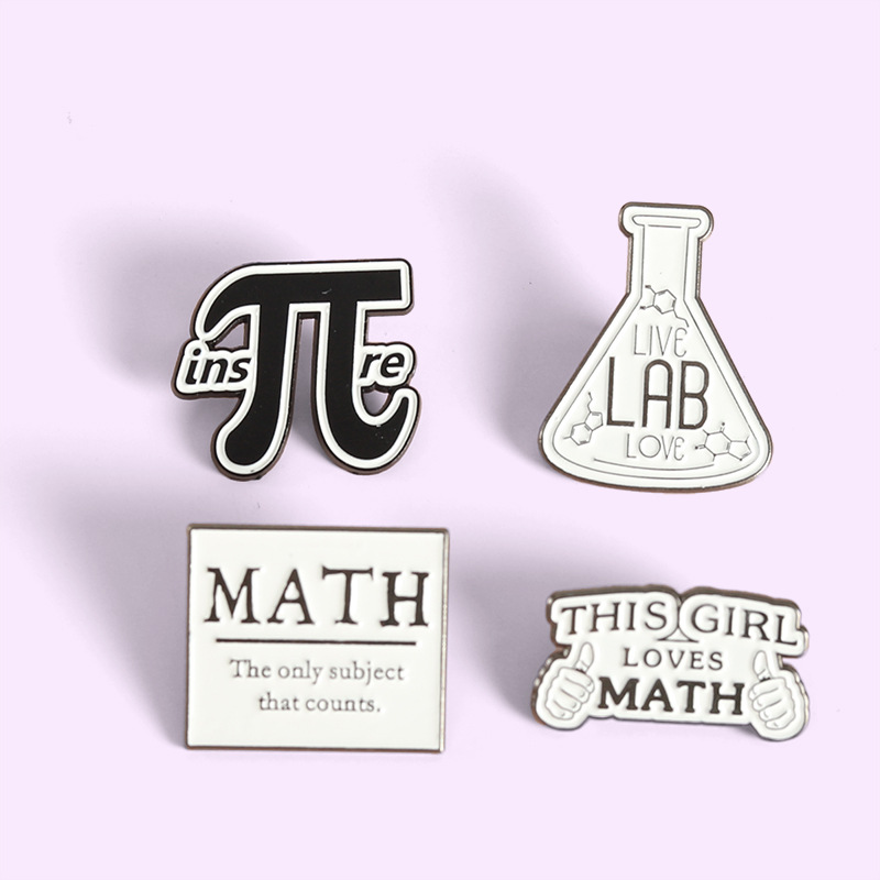 数学化学記号ブローチピン創造性教育テーマメタルバッジラペルピ - Tuxedo Lapel Pin のレビューと価格