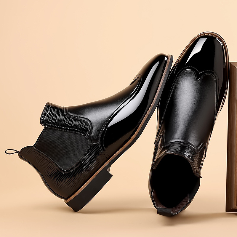 チェルシーブーツ男性の高級レトロ男性アンクルブーツクラシック - Men Formal Wear With Boots のレビューと価格